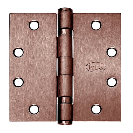 5-Knuckle Ball Bearing Hinge, Standard Weight, 4-1/2-in x 4-1/2-in, Oil Rubbed Bronze Finish -  IVES, 5BB1 4.5X4.5 613